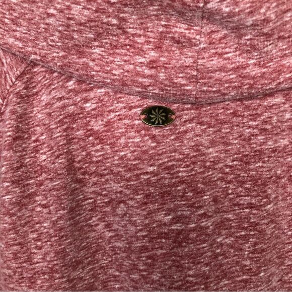 Athleta Women’s Heathered Red funnel neck long sleeved pullover top Size Small - Picture 7 of 11